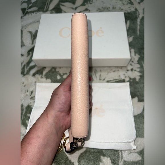 Authentic Chloé “Alphabet” continental wallet in blush nude | Full Set - Picture 9 of 16